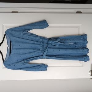 Adorable polka dot chambray dress